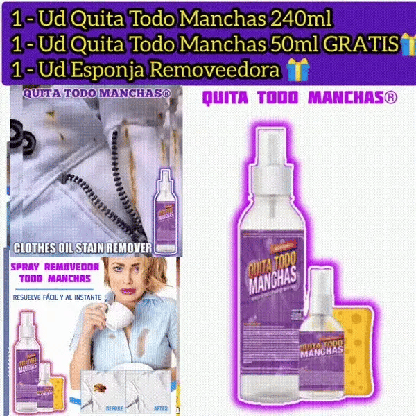✨Quita Todo Manchas 🔥Ni una sola mancha más. (🎁ENVIO GRATIS)