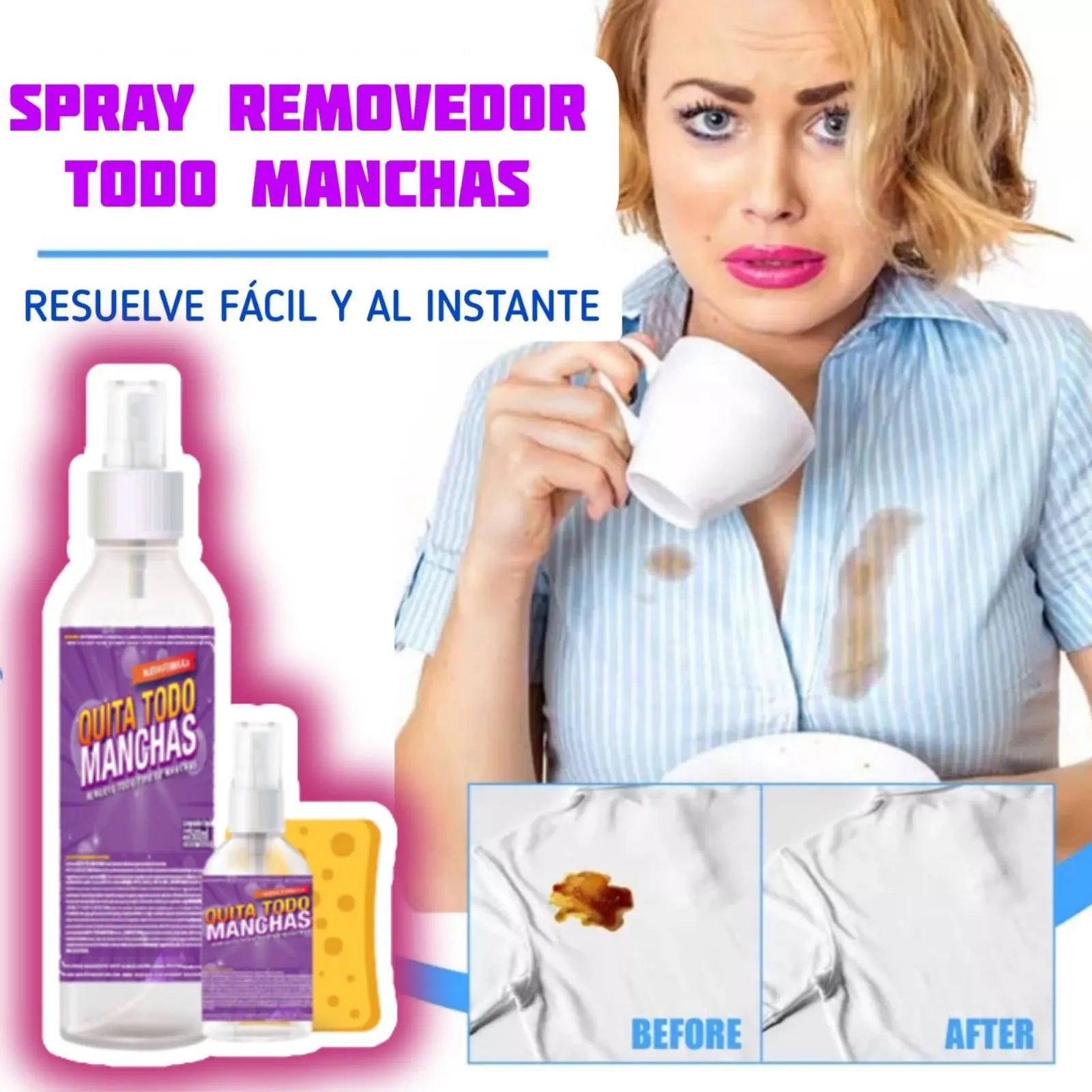 ✨Quita Todo Manchas 🔥Ni una sola mancha más. (🎁ENVIO GRATIS)
